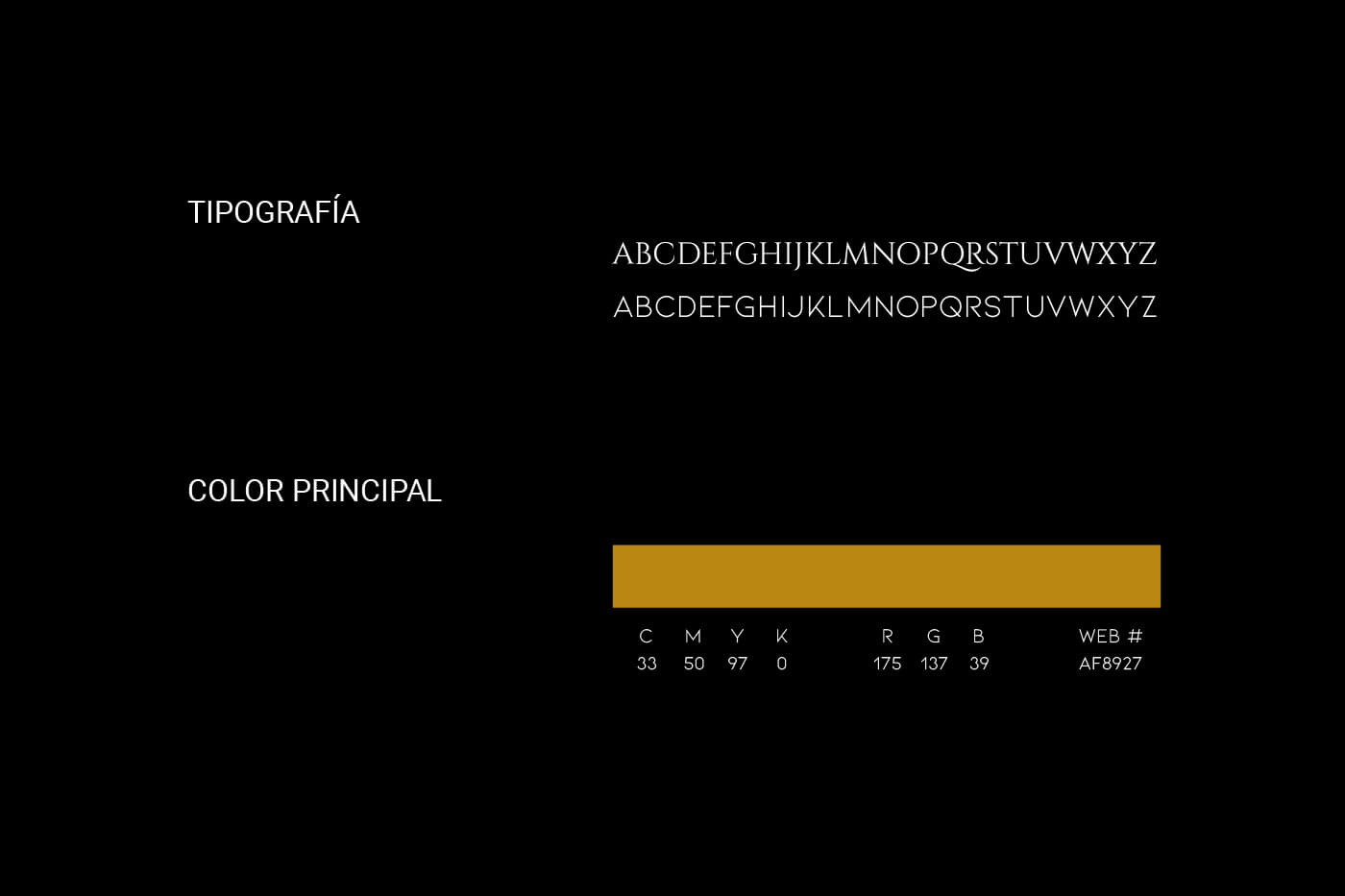 Tipografía y color principal del proyecto Cuna de Viñas